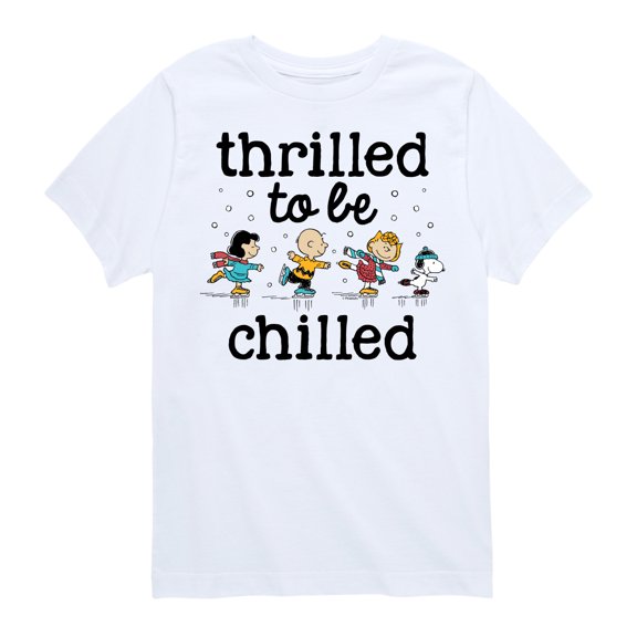 Peanuts - Snoopy and Friends Thrilled To Be Chilled - Toddler And Youth Short Sleeve Graphic T-Shirt