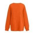 thumbnail image 4 of WREESH Womens Fashion Crewneck Sweatshirts Printed Loose Long Sleeves Blouse Casual Tops Sweatshirt Pullover Orange, 4 of 4