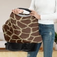 thumbnail image 5 of Renewold Giraffe Skin Print Baby Car Seat Covers High Chair Canopy Shopping Cart Cover, Baby Breastfeeding Cover for Mothers, 5 of 6
