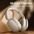 thumbnail image 7 of Wireless Over Ear Headphones, Noise Canceling Bluetooth 5.3 Headphones with Microphones,Hi-Res Audio,48H Playtime,Foldable,Breathable Soft Earpads, 7 of 7