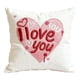 thumbnail image 2 of Funda de cojín con forma de corazón para San Valentín | Regalo romántico para parejas | Funda de cojín decorativa de poliéster rosa de 45 x 45 cm para sofá cama y salón, 2 of 6