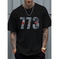 thumbnail image 5 of 100% Cotton Chicago Flag 773 Men Women T-Shirt Women's Men's Graphic Tee Black Crew Neck T-Shirt Short Sleeve Summer Tee Tops, 5 of 5