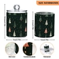 thumbnail image 5 of Yayeee 2 Pack Qtip Holder Bathroom Cotton Swab Canister with Lid Clear Dispenser Set, Green Christmas Trees, 5 of 6