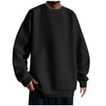 thumbnail image 2 of pstuiky camisetas de manga larga para hombre, Sudadera con capucha informal de color liso para hombre, manga larga y cuello redondo Tops de talla grande para hombre s, 2 of 8