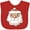 Red, variant on Inktastic Cute Santa Claus Face Boys or Girls Baby Bib