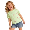 thumbnail image 3 of Chemises pour Filles Imprimées T-Shirts à Manches Courtes pour Filles Col Rond Tenue d'Été Mode pour Filles 10-11 Ans, 3 of 8