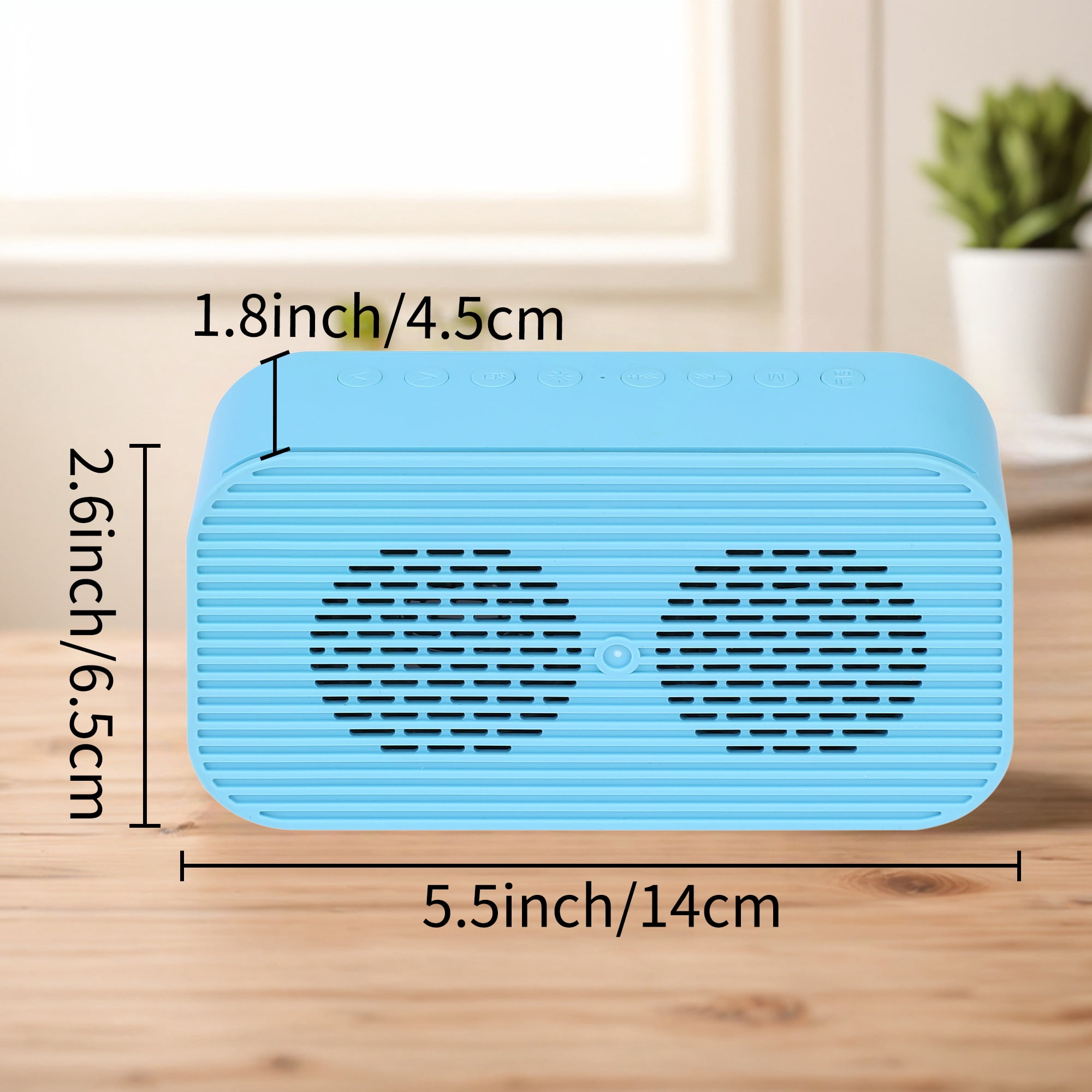 Unique Bargains 2 Pcs Small Dual Digital Alarm Clock for Bedroom Blue