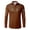 Brown, variant on Western Cowboy Shirt for Men Spring Fall Long Sleeve Shirts Country Embroidered Button Collar Top Black XXXL