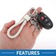 thumbnail image 4 of Llavero de Coche Único Bargains Llavero Universal con Anillo para Llaves de Fob Cuero Sintético Aleación de Zinc Tono Plateado Blanco 1 Pcs, 4 of 6