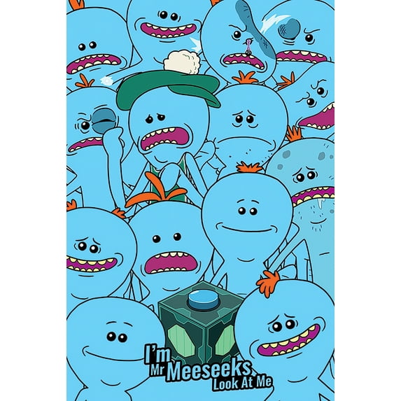 Rick And Morty - TV Show Poster / Print (Mr. Meeseeks - Rick & Morty) (Clear Poster Hanger)