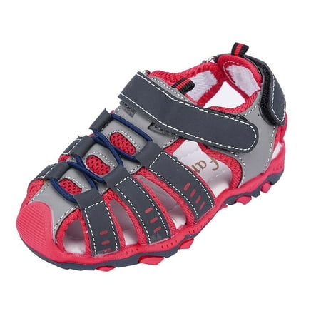 

Knosfe Summer Children Sandals Toddler Closed Toe 12M-12Y Infant Baby First Walkers