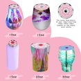 thumbnail image 2 of Juego de 30 piezas de espuma Turner para tazas, 5 tamaños, insertos giratorios expandibles, accesorios para vasos, botellas de agua en forma de cola (157244283318374 pulgadas de diámetro, 6 colores) (, 2 of 5