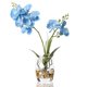 thumbnail image 1 of Jarrón de cristal con forma de orquídea artificial Jusdreen Blue, 37 cm, 1 of 7