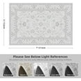 thumbnail image 2 of Boho Vintage Round Rug ft- Faux Wool Dreely Washable Area Rug Small Distressed Throw Rugs Floor Carpet for Door Mat Entryway Bedrooms Laundry (Round - ; Diameter Border ), 2 of 6