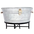 thumbnail image 4 of BirdRock Home Galvanized Beverage Tub with Stand - Indoor & Outdoor - Silver, 4 of 8