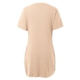 thumbnail image 5 of 2025 Nuevo vestido de playa de verano con cuello en V, manga corta y nudo lateral - Minivestido informal para mujer - Tallas S-XXL, 5 of 5