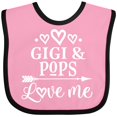 thumbnail image 3 of Inktastic Gigi and Pops Love Me Boys or Girls Baby Bib, 3 of 4