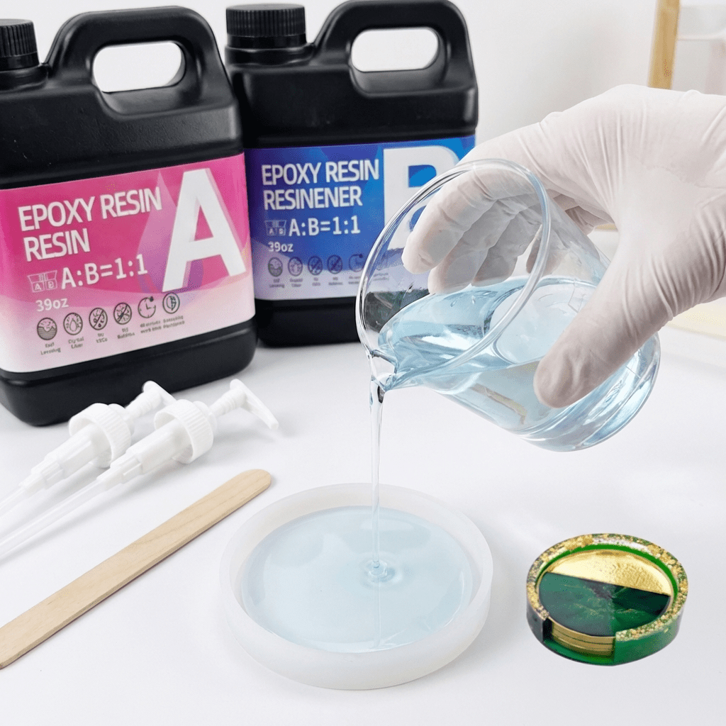 Epoxy Resin Kit 468oz - Crystal Clear Resin with Tools, 1:1 Mixing Ratio, Bubble Free & Anti-Yellowing - High Gloss Casting & Coating Resin for Jewelry, River Tables, Bar Top, Countertops & Wood