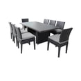 thumbnail image 1 of Table de Salle à Manger Rectangulaire en Terrasse avec 8 Chaises Sans Bras en Gris, 1 of 2