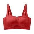 thumbnail image 6 of Wireless Bras with Support and Lift Sports Bras Bras for Women No Underwire No Wire Bras Pumping Bra Seamless Bra Plus Size Bralettes Bras for Women Underwire Bras T-Shirt Bra Padded Bralettes Red 34, 6 of 6
