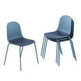 thumbnail image 5 of Jamesdar, Serena Stackable Dining Chair with cushion. Set of 4, Indoor/ Outdoor, Polypropylene, Steel, Whale Blue, 5 of 5
