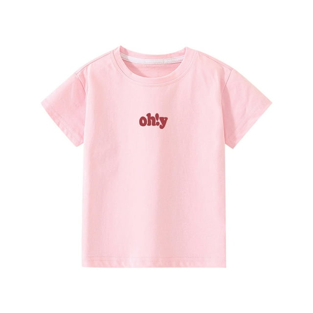 Tranfacy Hauts à Manches Courtes pour Garçons et Filles, T-Shirts Graphiques pour Filles, T-shirt Imprimé Col Rond Manches Courtes pour Garçons et T-shirt Décontracté Ample Col Rond Manches Courtes