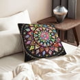 thumbnail image 4 of ZNDUO Throw Pillow, 16"x16" Bed Pillow and Couch Pillows - Indoor Decorative Pillows，Rainbow Mandala Throw Pillow, 4 of 8