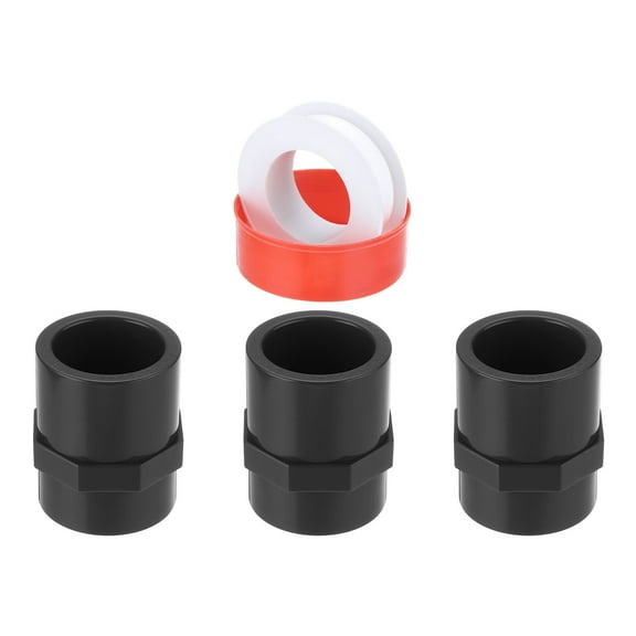 Uxcell 3Pcs 3/4" Female Adapter Pipe Fitting Fit for SCH80 Slip Coupling Dark Grey