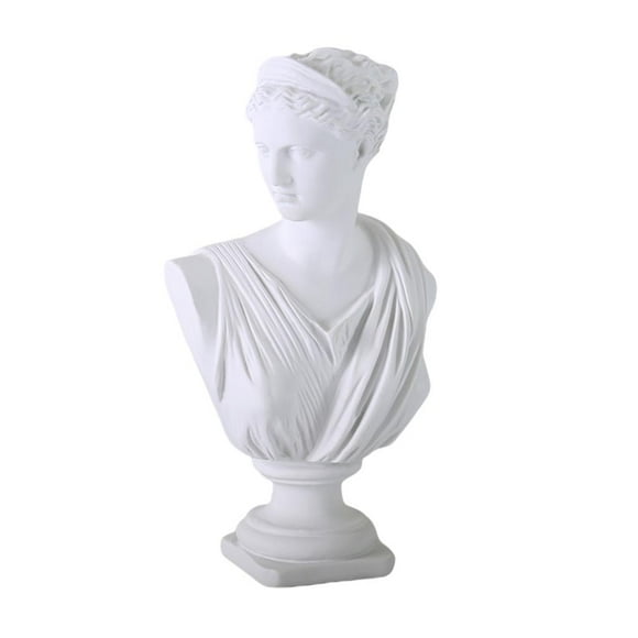 Head Statue Bust Resin Greek Mythology Europe Art Decor Sculpture White