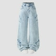 thumbnail image 2 of lnmuld Winter Pants Star Patch Wide Leg Jeans for Boys and Girls Size:9-10 Years, 2 of 7
