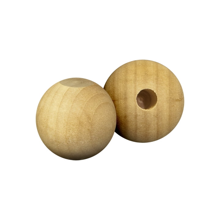 10 Pcs Wooden Ball Dowel Caps1 ball w/ 1/4" hole