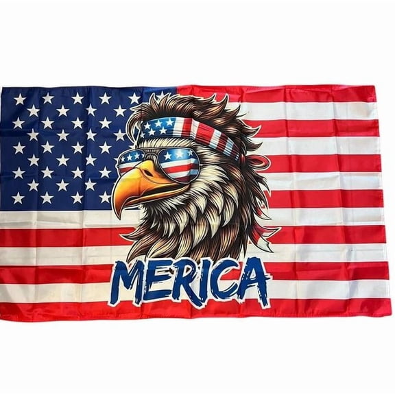 Funny American Flag Bald Eagle MERICA,wall decor banner gift husband garage man cave hunting Flag Ornaments large big Slogan Tapestry seasonal,Gift