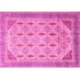 thumbnail image 1 of Ahgly Company Indoor Rectangle Abstract Pink Modern Area Rugs, 2' x 5', 1 of 4