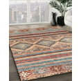 thumbnail image 3 of Ahgly Company Machine Washable Indoor Round Abstract Sand Brown Area Rugs, 5' Round, 3 of 7