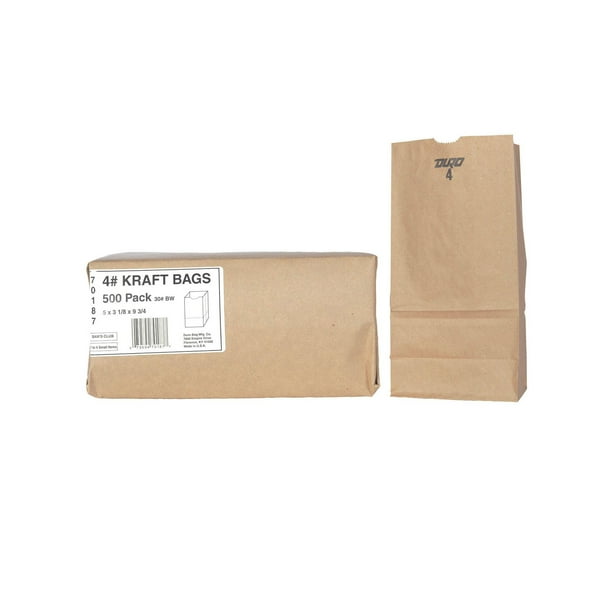 Branded Duro Bag 4 Kraft Bags (500ct.) Pack of 1