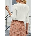 thumbnail image 6 of EMMIOL Women's Bolero Shrug 3/4 Sleeve Cropped Cardigan Knit Sweaters Open Front Casual Elegant Jacket for Dresses, 6 of 7