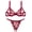 Red, variant on Womens Lace Bralettes Mesh V Neck Bra and Panty Sets Push Up Breathable Strappy Matching Underwear and Bra Floral Embroidered 2 Piece Blue XL