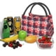 thumbnail image 3 of Fotbe Heart Plaid Bolsa Térmica Portátil con Estampado, Bolsa de Entrega de Alimentos Aislada, Bolsa Reutilizable de Gran Capacidad para Comidas y Supermercado, 3 of 6