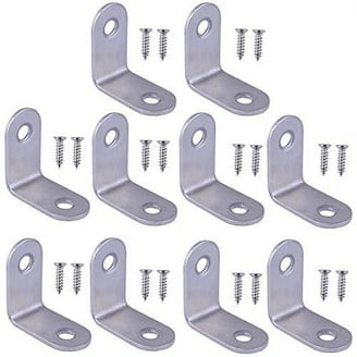 20-Pack Heavy Duty Stainless Steel Corner Braces - 3.3x3.3 Inch L Brackets With Screws For Furniture & Shelves