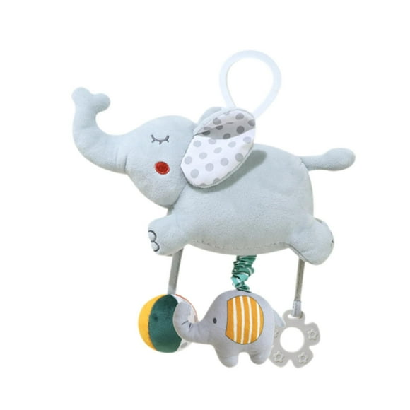 Sonajero musical para bebé, juguete sensorial de peluche para aprender, para niños y niñas. Elefante