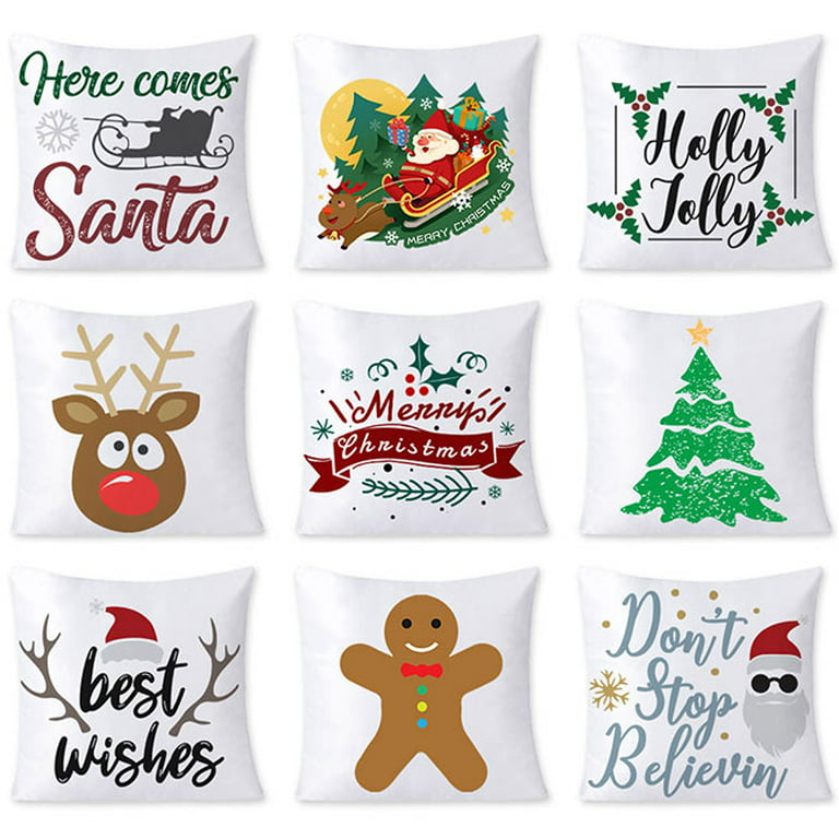 CALCA 10pcs Sublimation Plain White Pillow Case Blanks Throw Pillow Covers  Cushion Cover with Zipper for Sofa Couch Chair Bed 