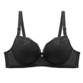 thumbnail image 2 of Women's Wireless Lace Bra, Everyday Comfort Smoothing Padded Bra with Adjustable Straps, Light Support Bralette, 2 of 7
