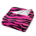 thumbnail image 3 of XMXY Fleece Throw Blanket for Couch, Funny Pink Tiger Lightweight Plush Fuzzy Cozy Soft Bed Blankets and Throws for Sofa, 50"x40" inches, 3 of 8