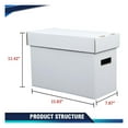 thumbnail image 4 of Comic Book Storage Boxes 5 Pack, Holds 150-175 Comics, Stackable & Collapsible White Boxes, 15.83" x 11.42" x 7.87", Corrugated Cardboard Comic Storage Containers, 4 of 9