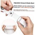thumbnail image 1 of Bed Sheet Fasteners 4 pcs Bed Sheet Clips Adjustable Bed Mattress Sheet Holder Straps Clips Gripper Fasteners Sheet Corner Holder Elastic Fasteners Clips (White), 1 of 7