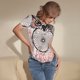 thumbnail image 3 of Balery Dreamcatcher With Owl Body de cuello redondo de manga corta para mujer Tops de manga corta Tops básicos-Medium, 3 of 7