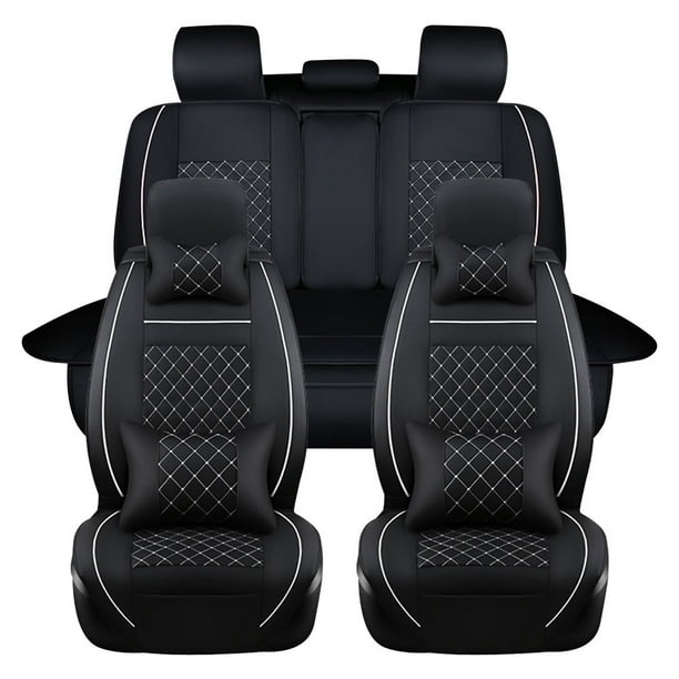 Fly5d Luxury Leather Car Seat Covers Waterproof Front And Split Rear Protectors Full Set Cushion For Women Men Fit 5 Sedan Like Toyota Corolla Camry Black White Com - Waterproof Car Seat Covers Toyota Corolla Fly5d Luxury Leather Car Seat Covers Waterproof Front And Split Rear Protectors Full Set Cushion For Women Men Fit 5 Sedan Like Toyota Corolla Camry Black White Com - Waterproof Car Seat Covers Toyota Corolla