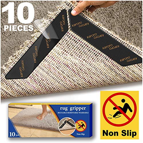 Rug Gripper, 10pcs Anti Curling Rug Gripper Carpet Gripper with