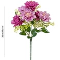 thumbnail image 3 of Assorted Artificial Floral Stem 11.81In Realistic Petal Texture Flexible Support Structure Multi Color Combination Ornament for Living Room Office Dining Room Spring Party Birthday Celebration Decor, 3 of 6