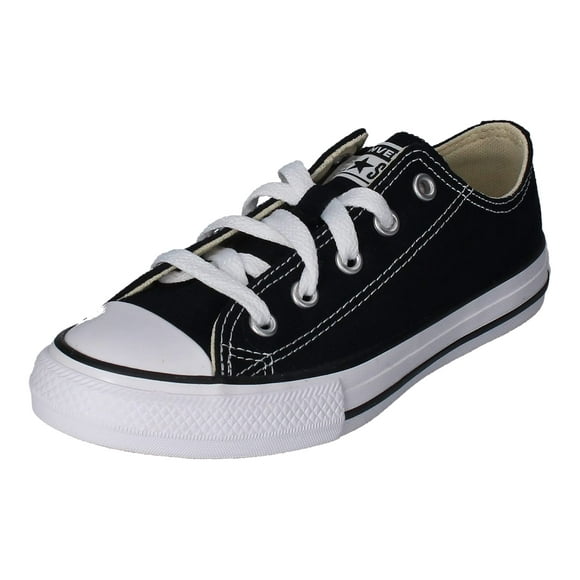 Converse Kids' Chuck Taylor All Star Canvas Low Top Sneaker, Black, 7 M US Toddler